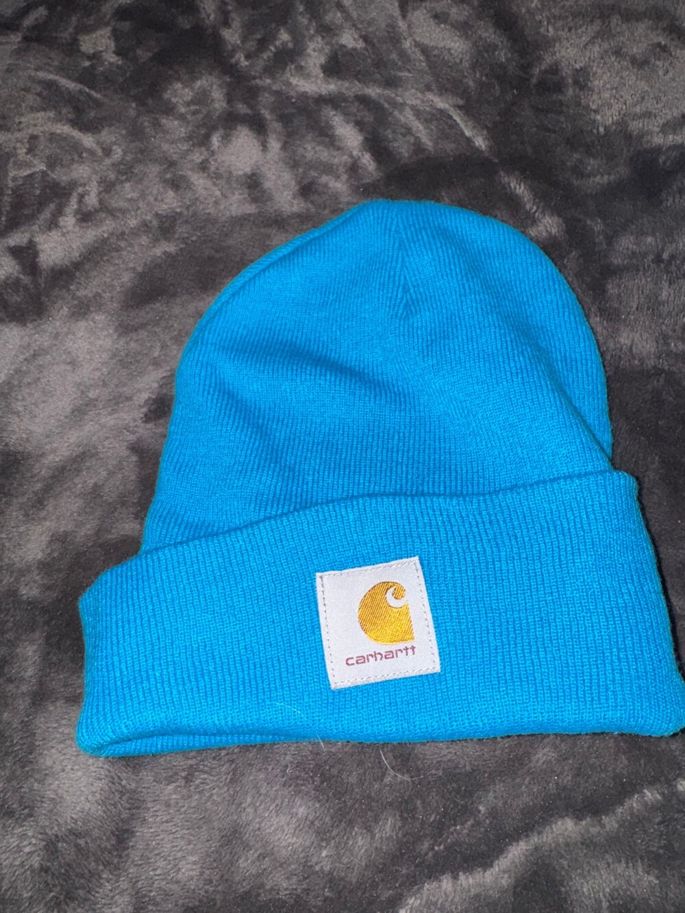 Carhartt Blue One Size Acrylic Knit Beanie Hat